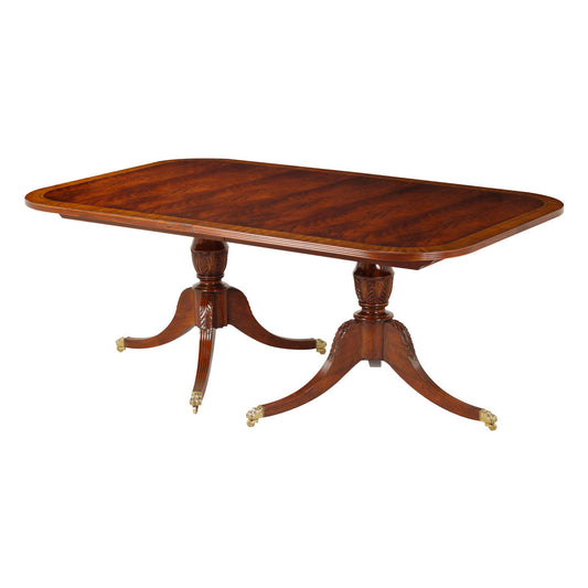 Reeded Oval Solid Wood Dining Table