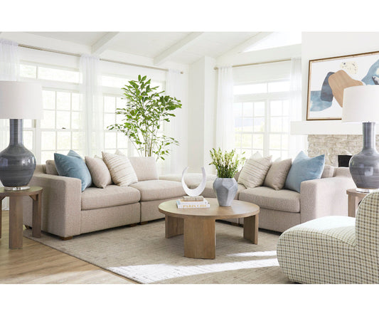 Alder Tweed Reese 6 Piece Upholstered Sectional