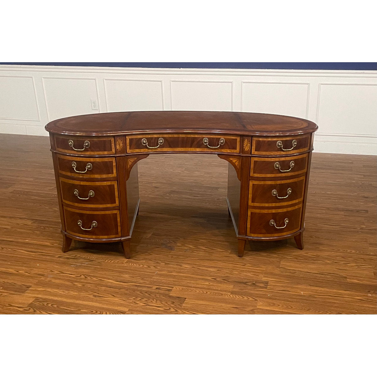 Regency Mahogany Kidney Shaped Writing Desk