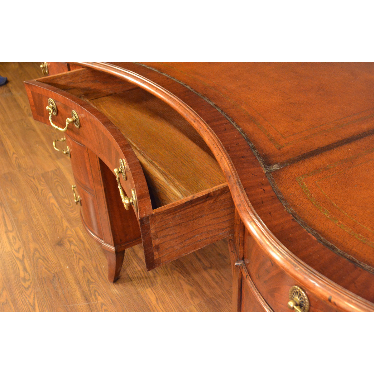 Regency Mahogany Kidney Shaped Writing Desk