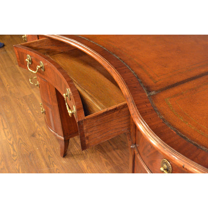 Regency Mahogany Kidney Shaped Writing Desk