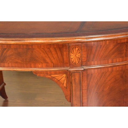 Regency Mahogany Kidney Shaped Writing Desk