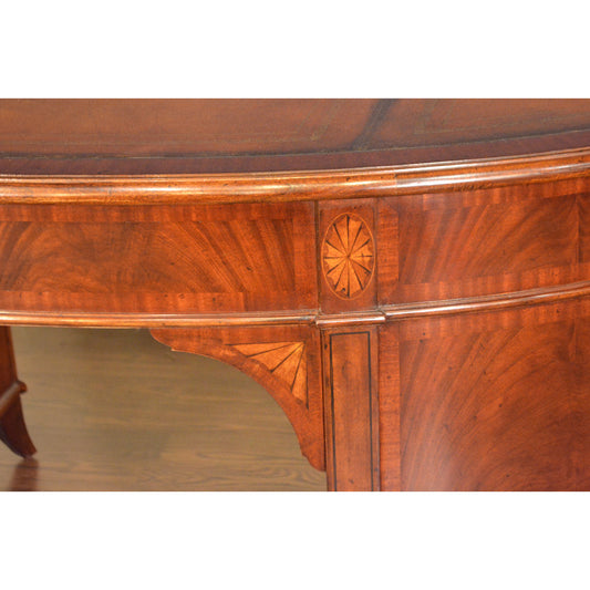 Regency Mahogany Kidney Shaped Writing Desk