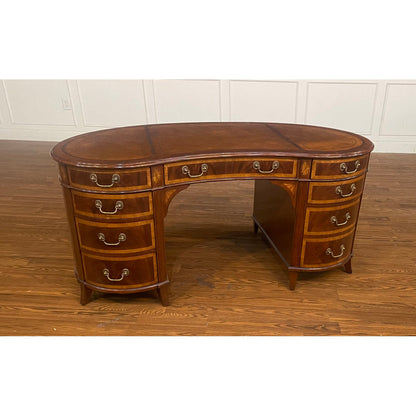 Regency Mahogany Kidney Shaped Writing Desk