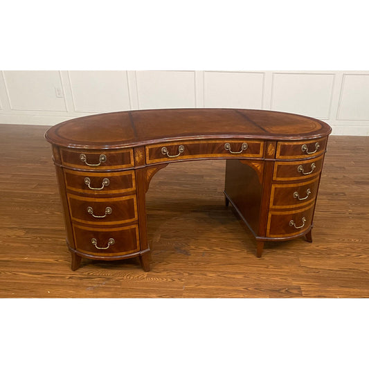Regency Mahogany Kidney Shaped Writing Desk