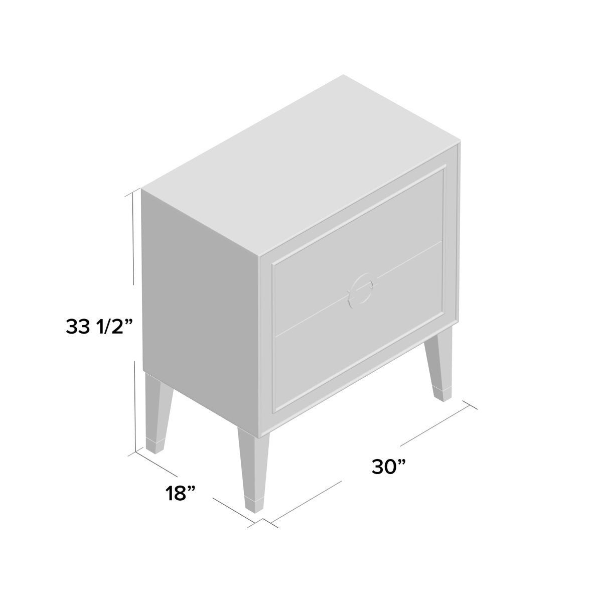 Modern History Home Retro 2 Drawer Rectangular Accent Chest