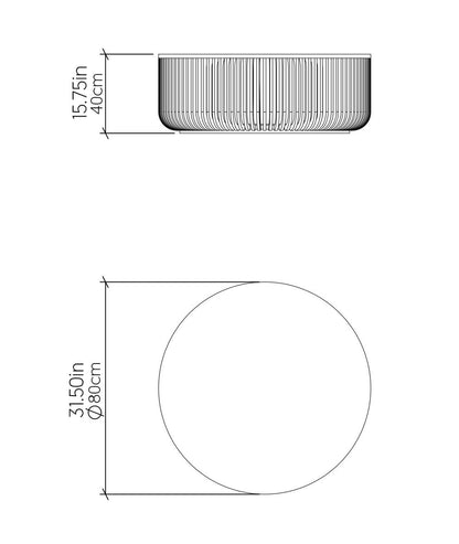 Accord Lighting Coffee Tables Accord Slatted