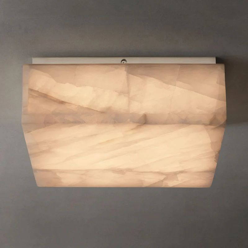 Rivage Calcite Square Flushmount