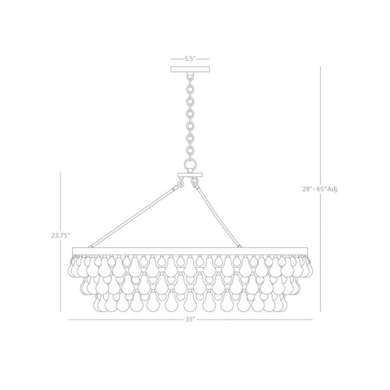 Robert Abbey Bling Round Chandelier 35"