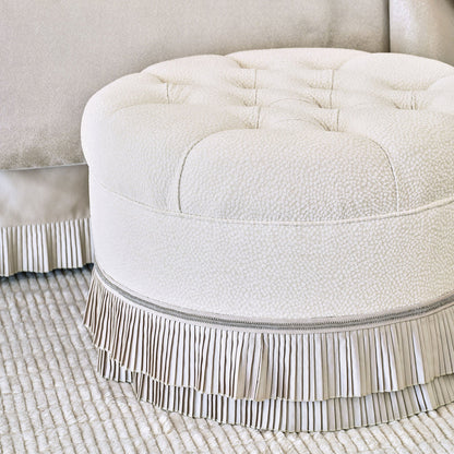 Eastern Accents Cleo Upholstered Ottoman Round