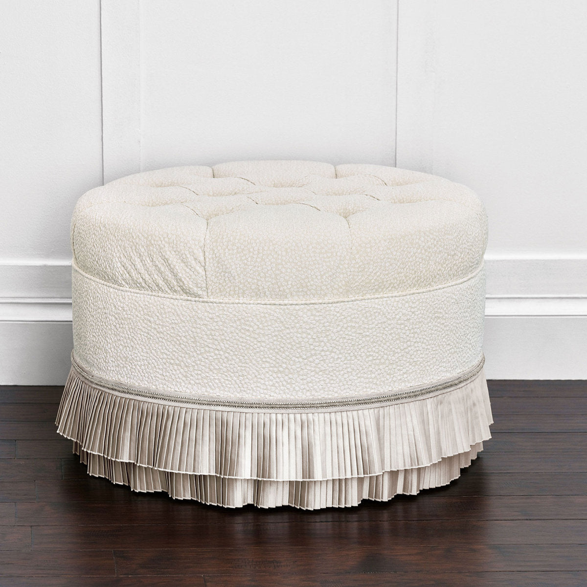 Eastern Accents Cleo Upholstered Ottoman Round