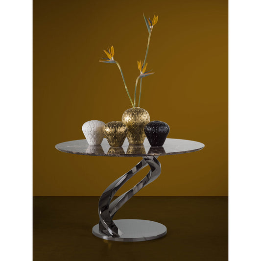 H Boutique 47 Genuine Marble Pedestal Dining Table
