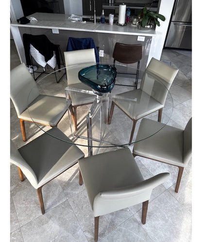 Round Glass Dining Table