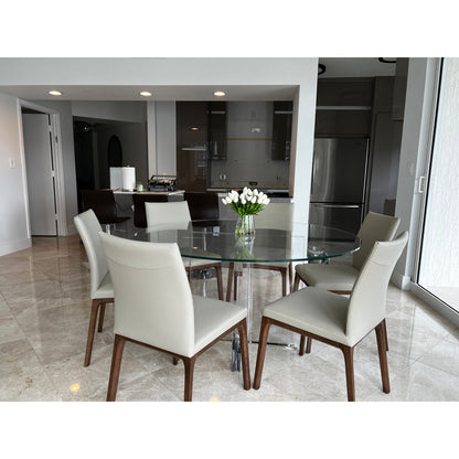 Round Glass Dining Table