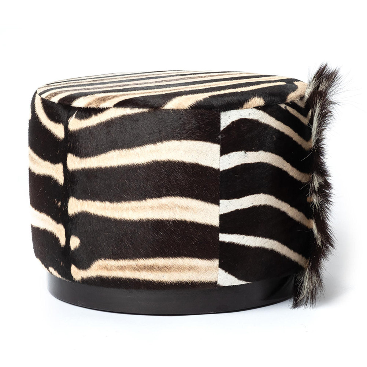 Ngala Trading Co Round Hide Ottoman