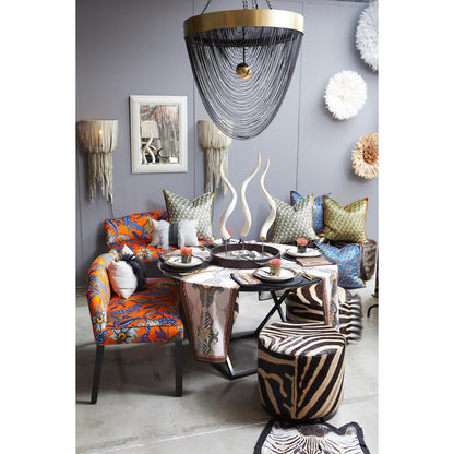 Ngala Trading Co Round Hide Ottoman