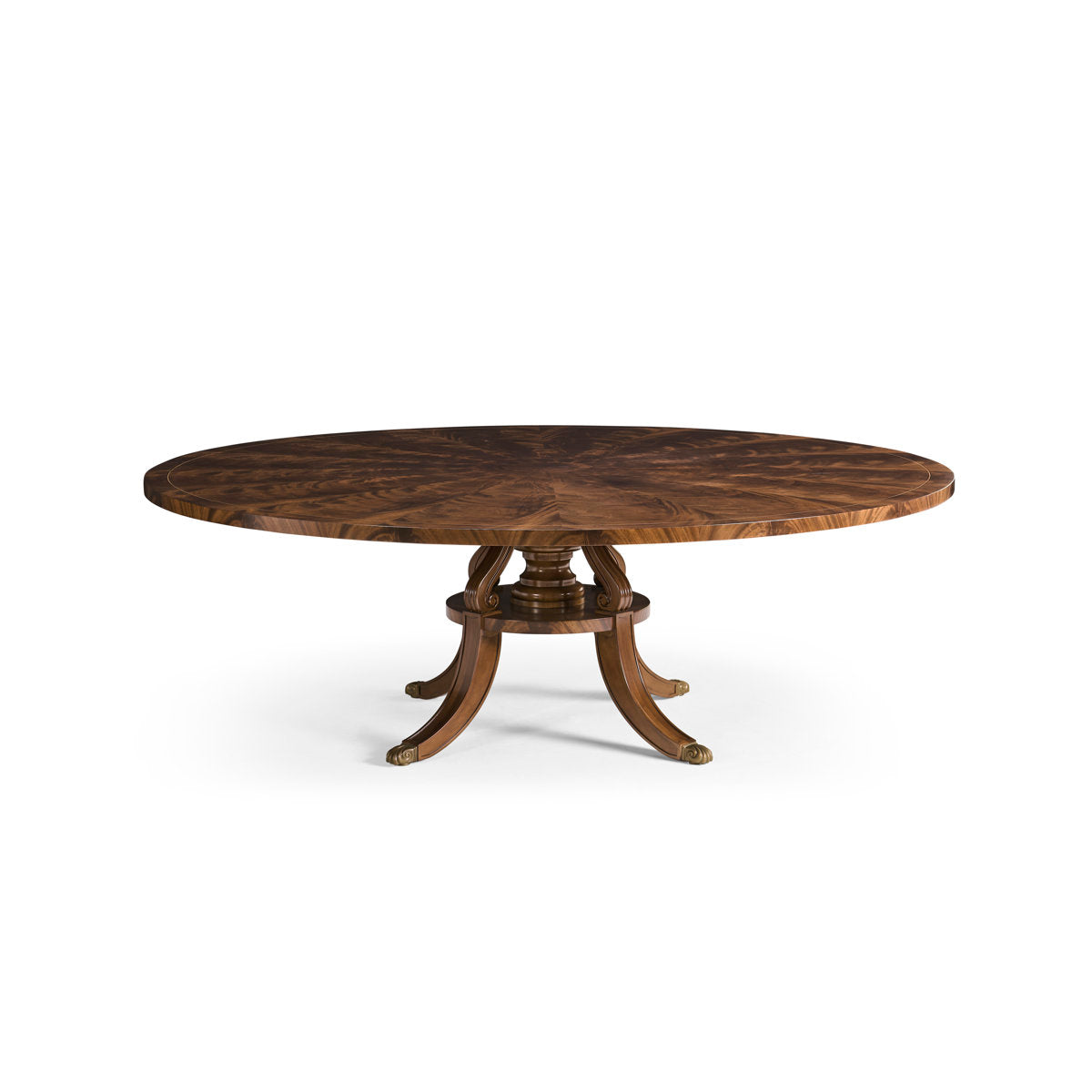 Round Mahogany Dining Table For Seating 10-12 People