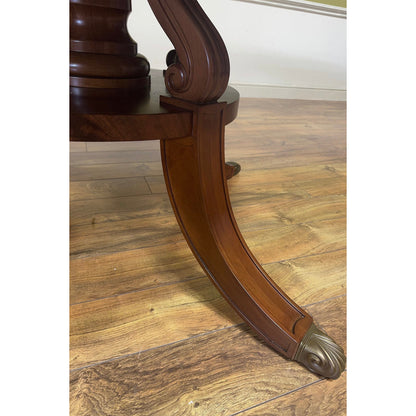 Round Mahogany Dining Table For Seating 10-12 People