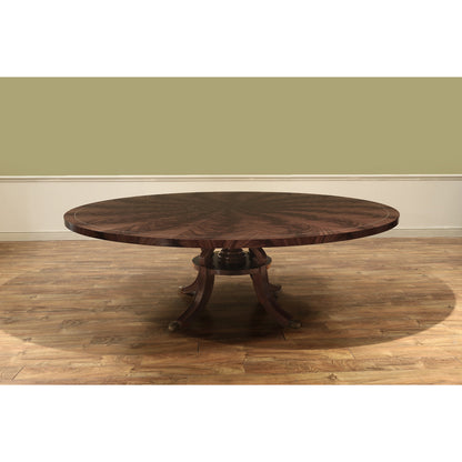 Round Mahogany Dining Table For Seating 10-12 People