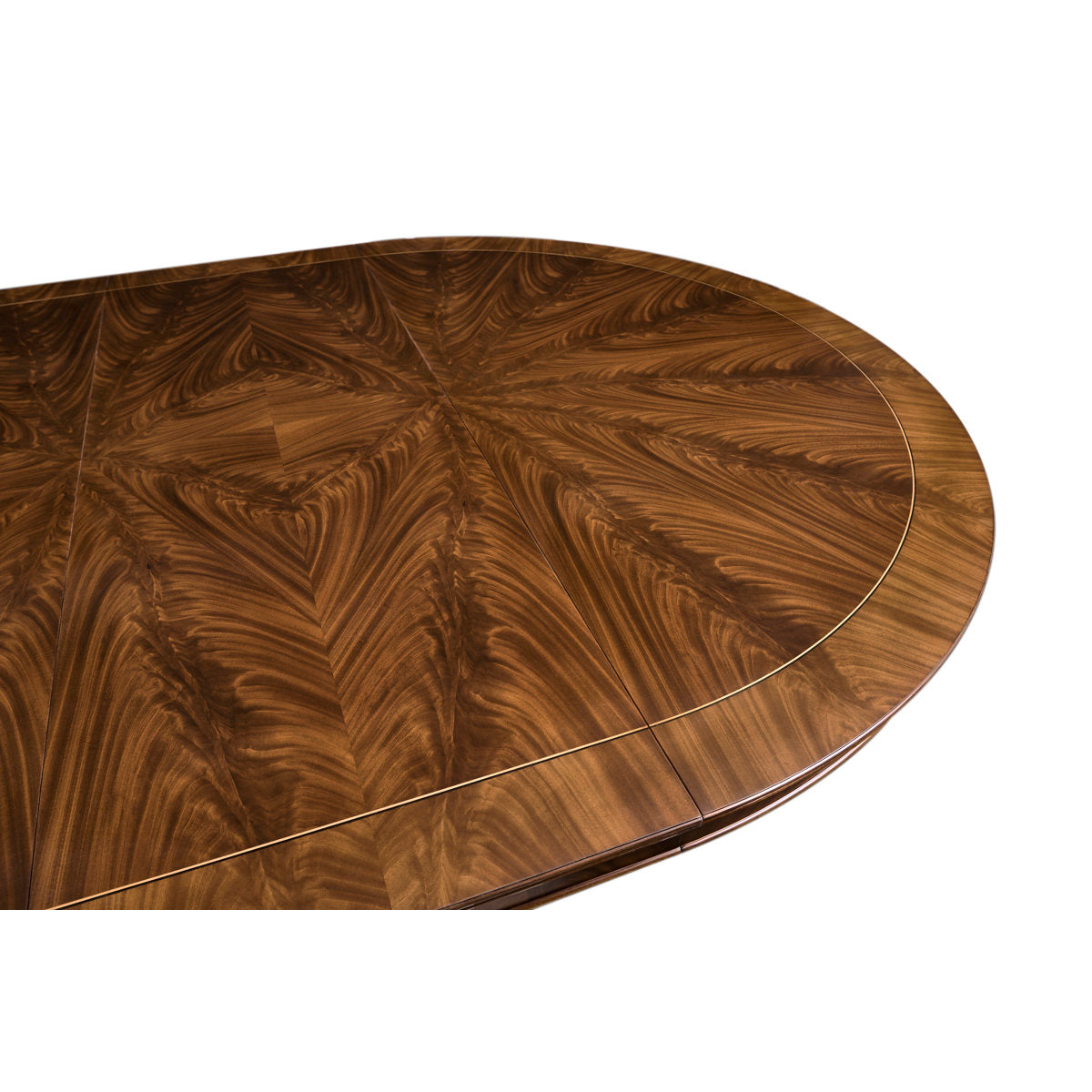 Round Mahogany Dining Table Opens To 10 Feet  Seats 12