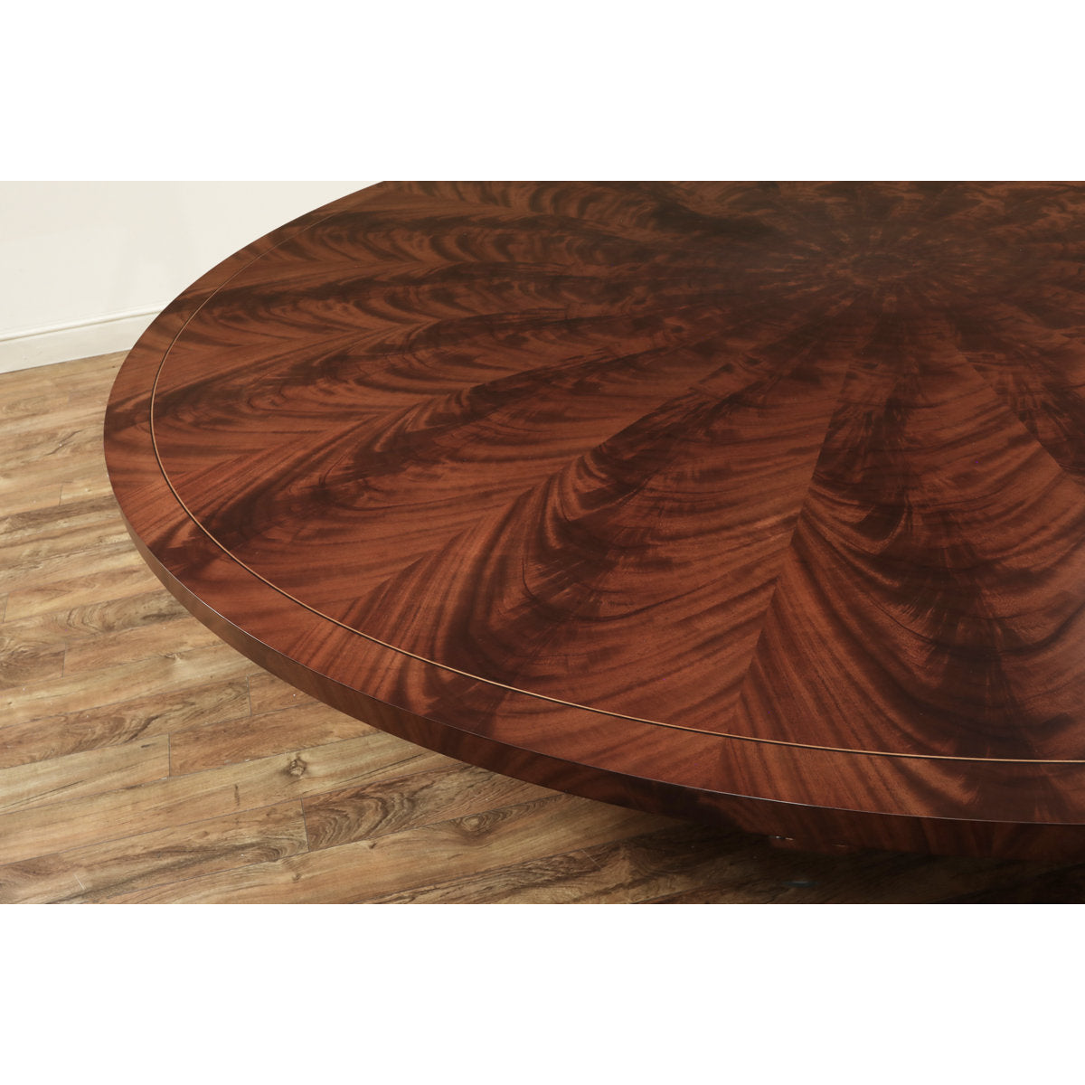 Round Mahogany Dining Table Seats 10-12 People