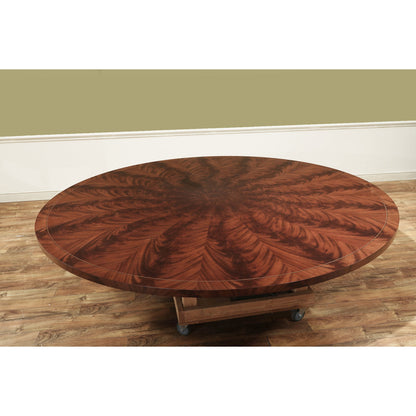 Round Mahogany Dining Table Seats 10-12 People
