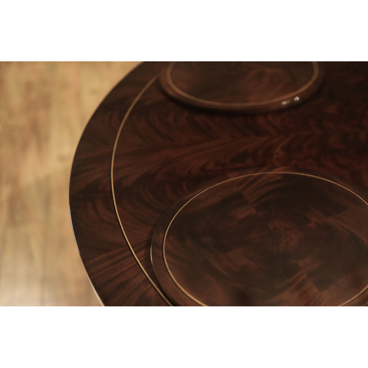 Round Mahogany Wood Dining Table