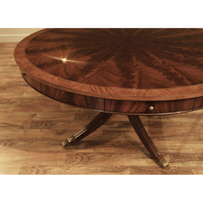 Round Mahogany Wood Dining Table