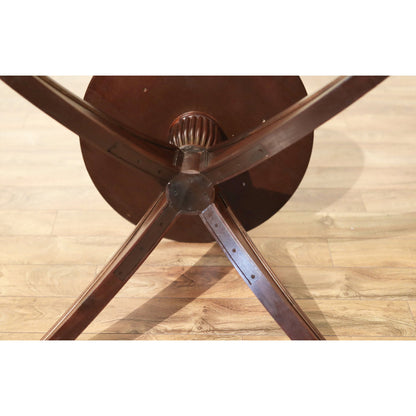 Round Mahogany Wood Dining Table