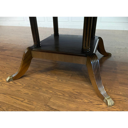 Round Mahogany Wood Dining Table