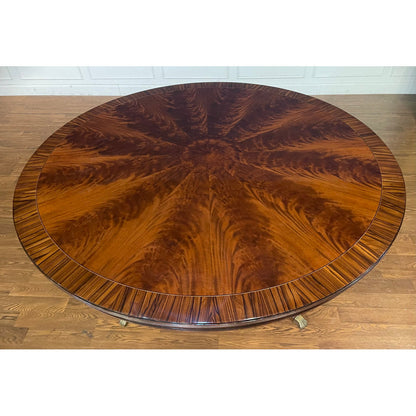 Round Mahogany Wood Dining Table