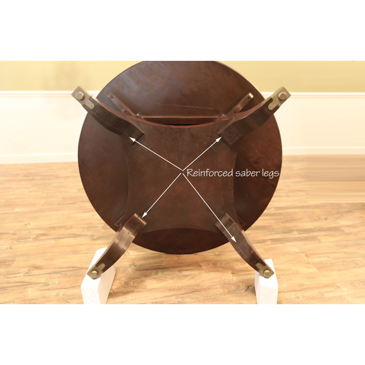 Round Mahogany Wood Dining Table