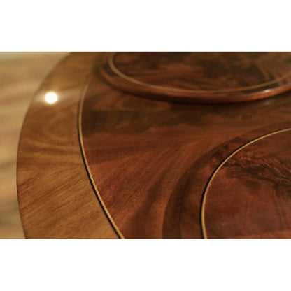 Round Mahogany Wood Dining Table