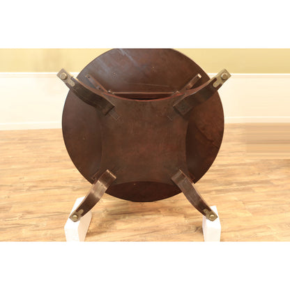 Round Mahogany Wood Dining Table
