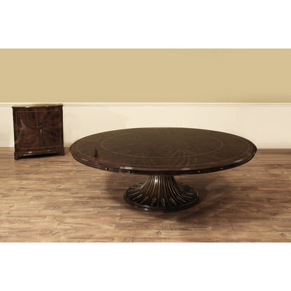 Round Mahogany Wood Dining Table