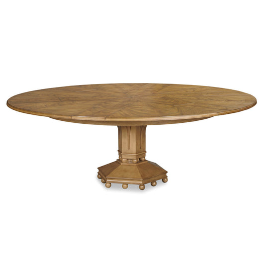 Round Mahogany Wood Dining Table