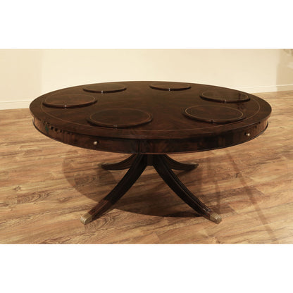 Round Mahogany Wood Dining Table