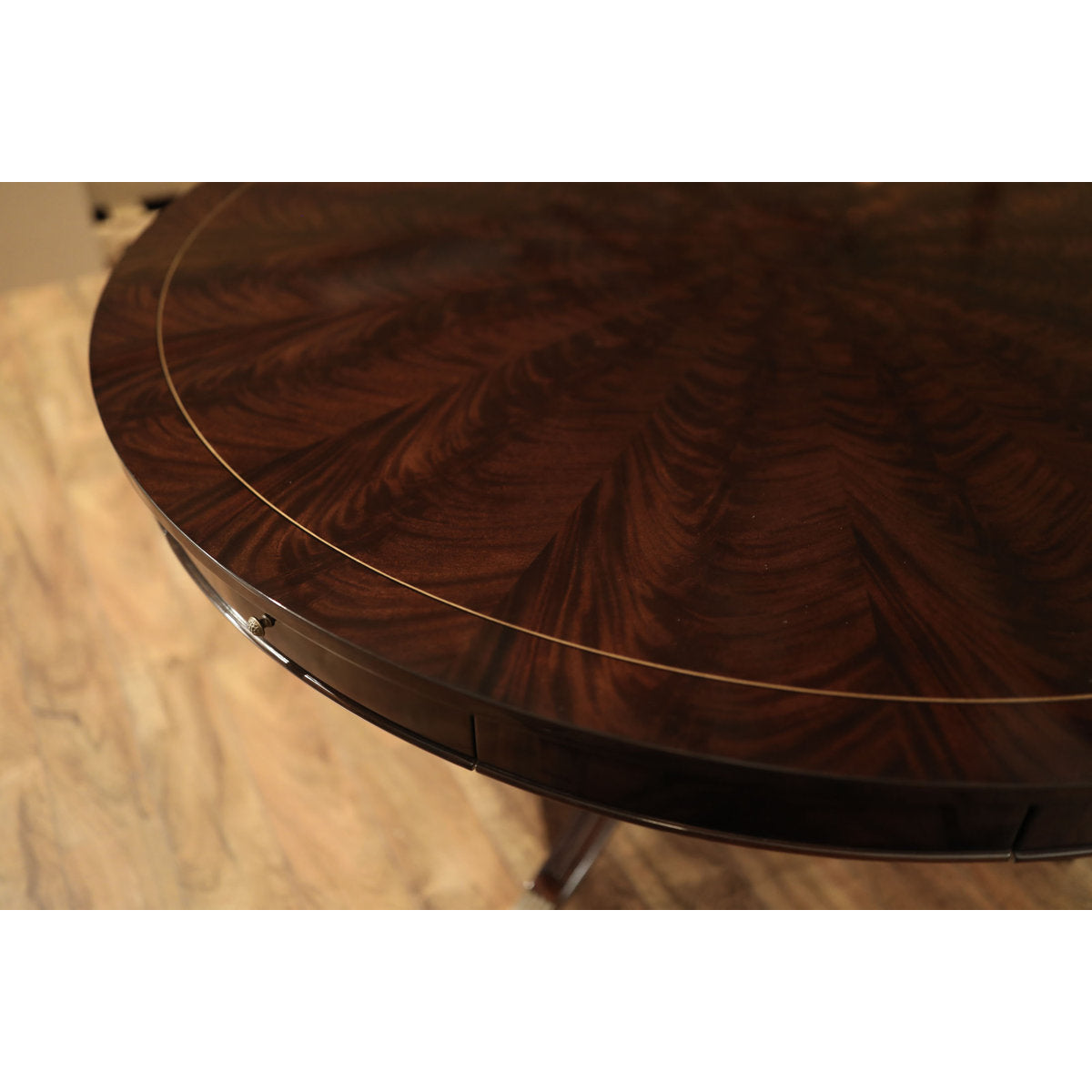 Round Mahogany Wood Dining Table