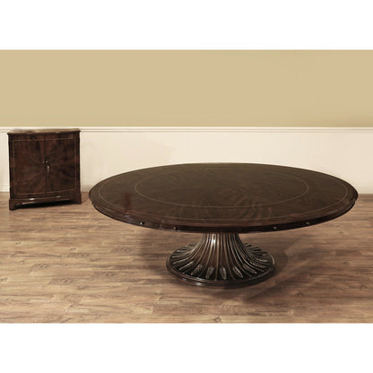 Round Mahogany Wood Dining Table
