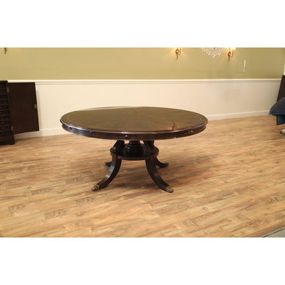 Round Mahogany Wood Dining Table