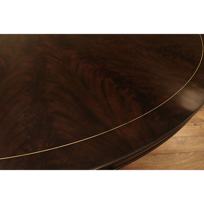 Round Mahogany Wood Dining Table