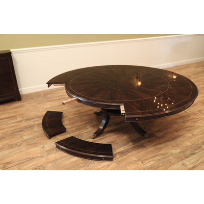 Round Mahogany Wood Dining Table