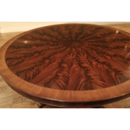Round Mahogany Wood Dining Table
