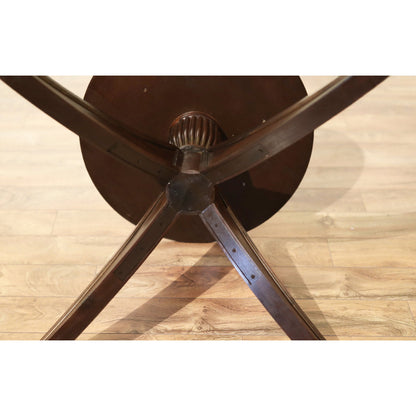 Round Mahogany Wood Dining Table