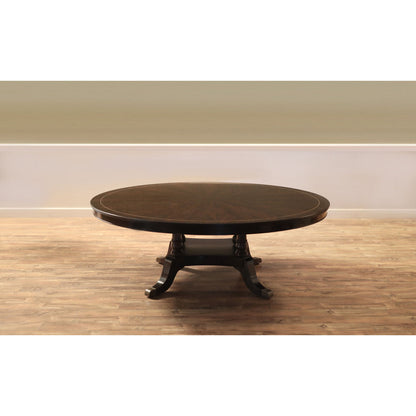 Round Mahogany Wood Dining Table