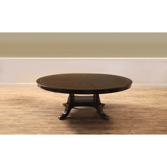 Round Mahogany Wood Dining Table