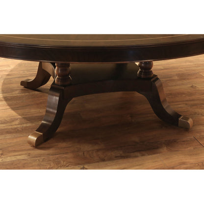 Round Mahogany Wood Dining Table