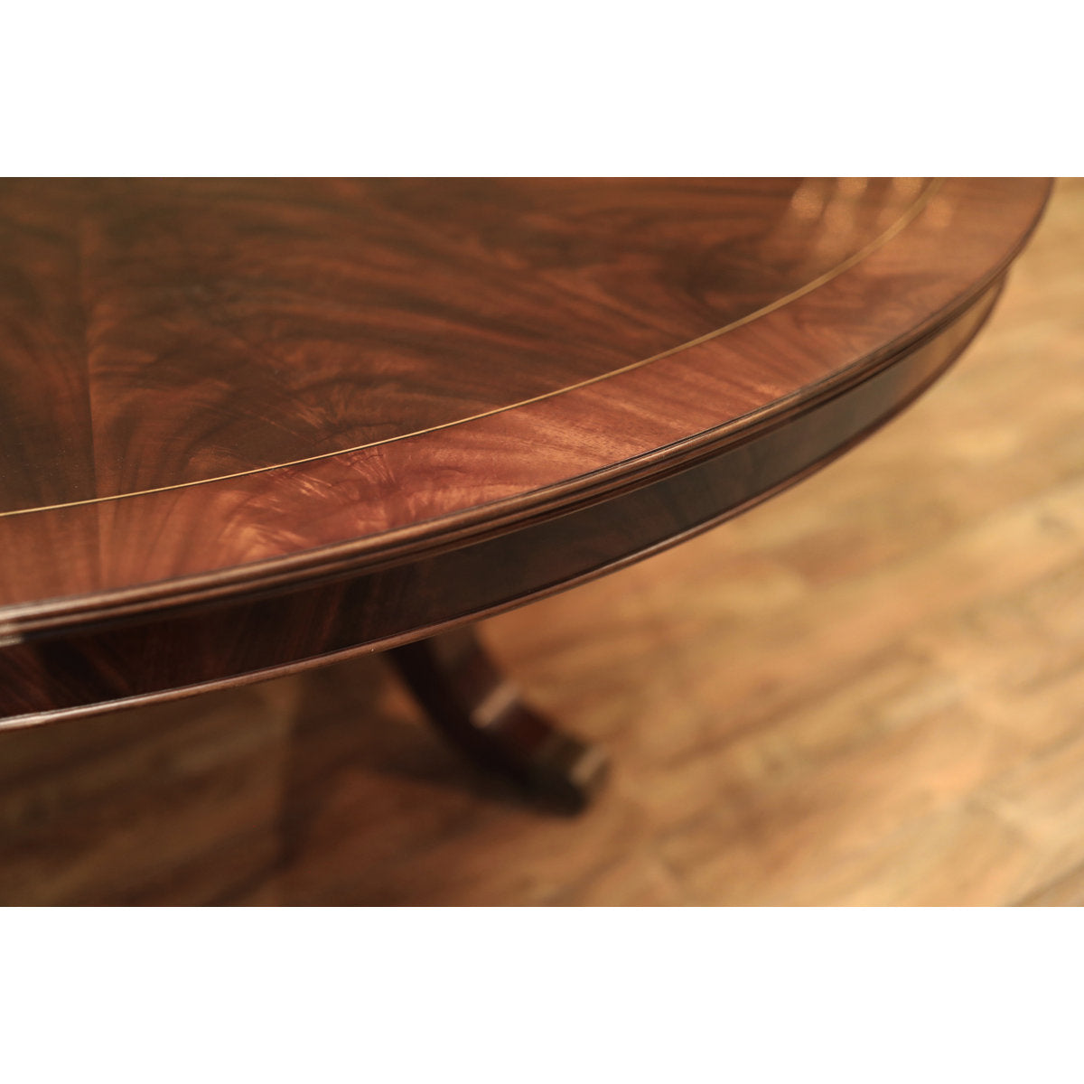 Round Mahogany Wood Dining Table