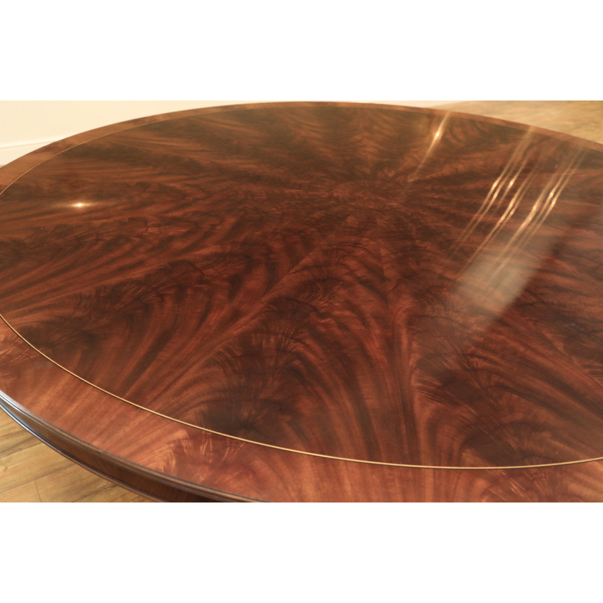 Round Mahogany Wood Dining Table