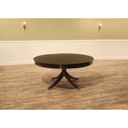 Round Mahogany Wood Dining Table